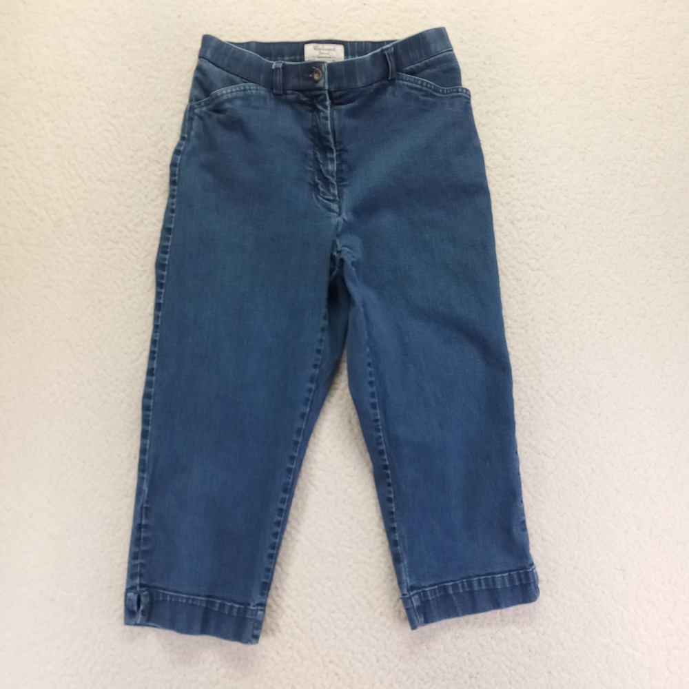 Westbound Petites Essentials Medium‎ Wash Cropped Jeans Blue 4P Capris